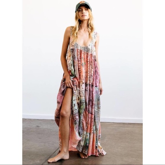NEW Free People Bandana Rama Maxi Dress - Picture 2 of 16
